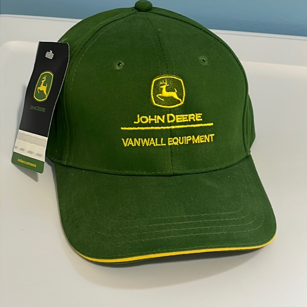 Vintage John Deere VanWall Green and Yellow Adjustable Back Hat Unisex NWT